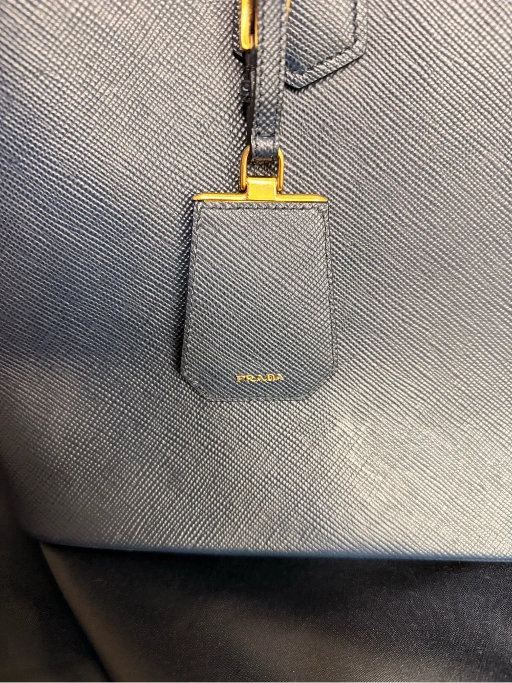 Authentic Prada Saffiano Cuir Medium Double Tote Bag